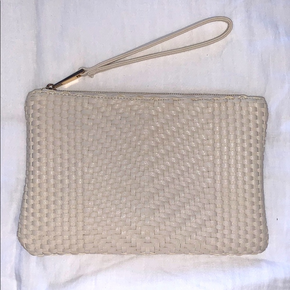 Woven Ivory Clutch